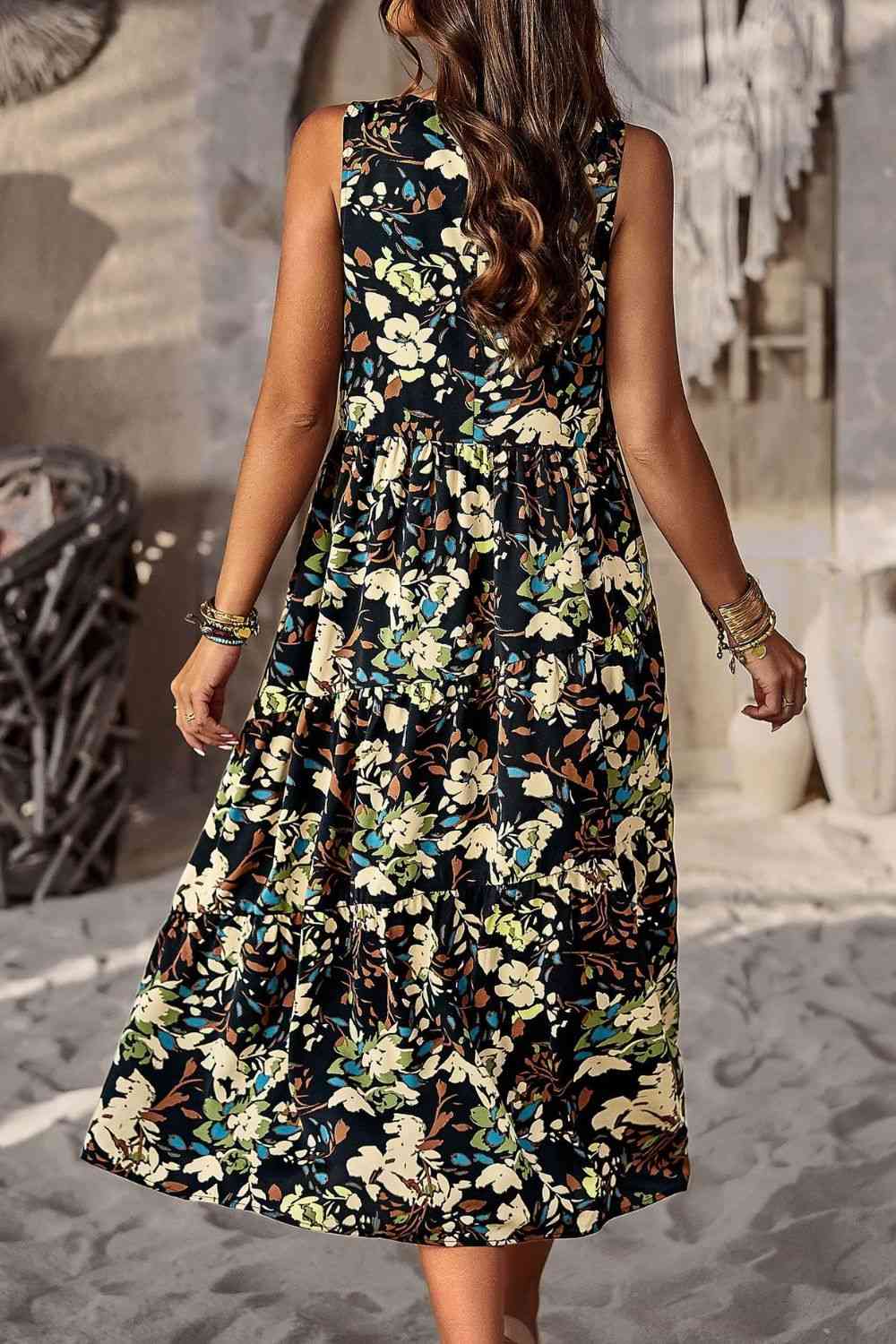 Printed dress with pocket