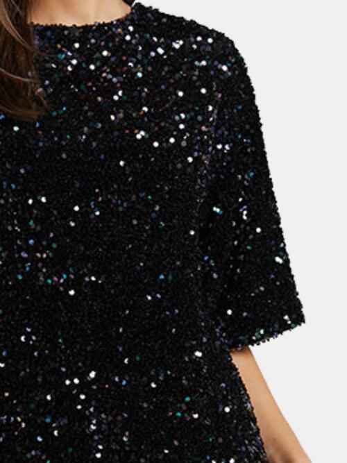 Sequin tie dress